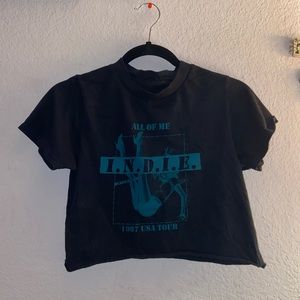 Brandy Melville Indie crop top graphic tee